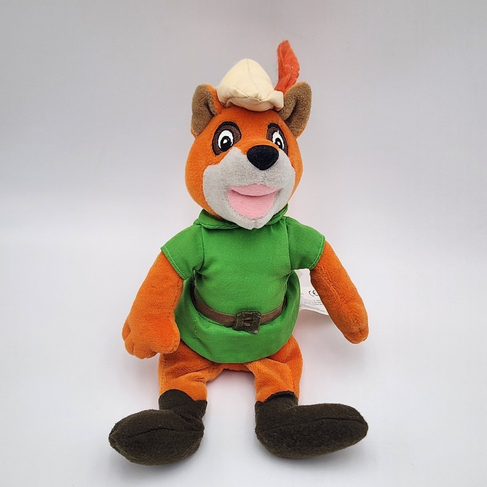 Vintage Disney Robin Hood Fox Plush Stuffed Animal Toy Classic Movie 9"
